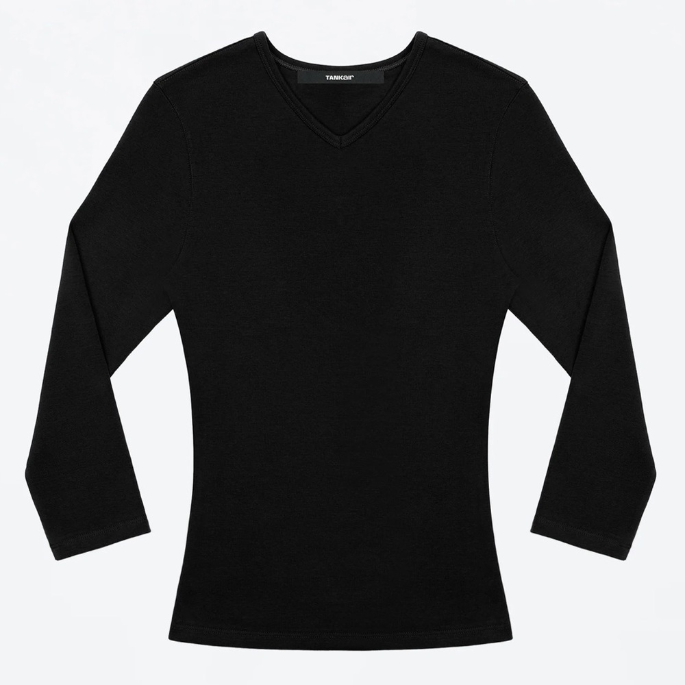 Tank Air Women's Black Eternal V-Neck 3/4 Sleeve Tee